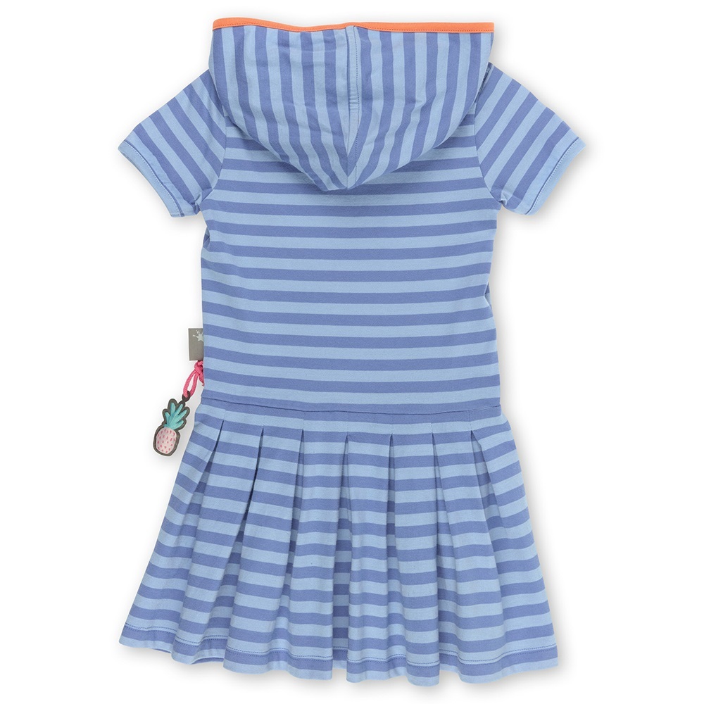 Sigikid Casual hoody summer dress for girls, blue striped