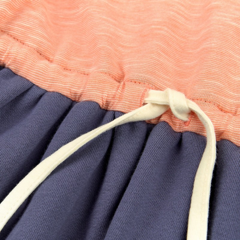 Size 110 Sigikid κοντομάνικο φόρεμα με εφέ φούστας Surf Life πορτοκαλί μπλε