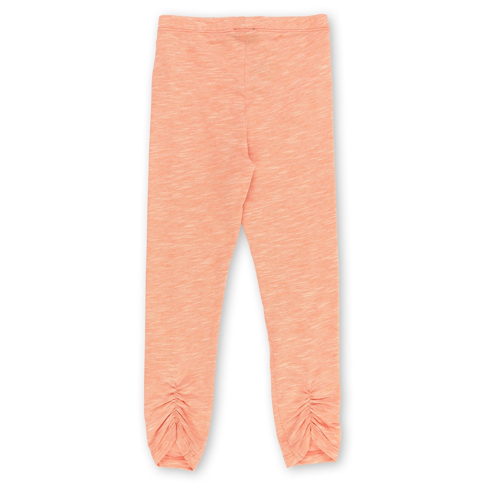 Sigikid Summer leggings for girls with gatherings, apricot