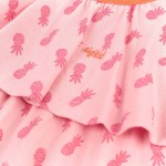 Size 110 Sigikid αμάνικο φόρεμα με βολάν και φιόγκο στους ώμους ροζ