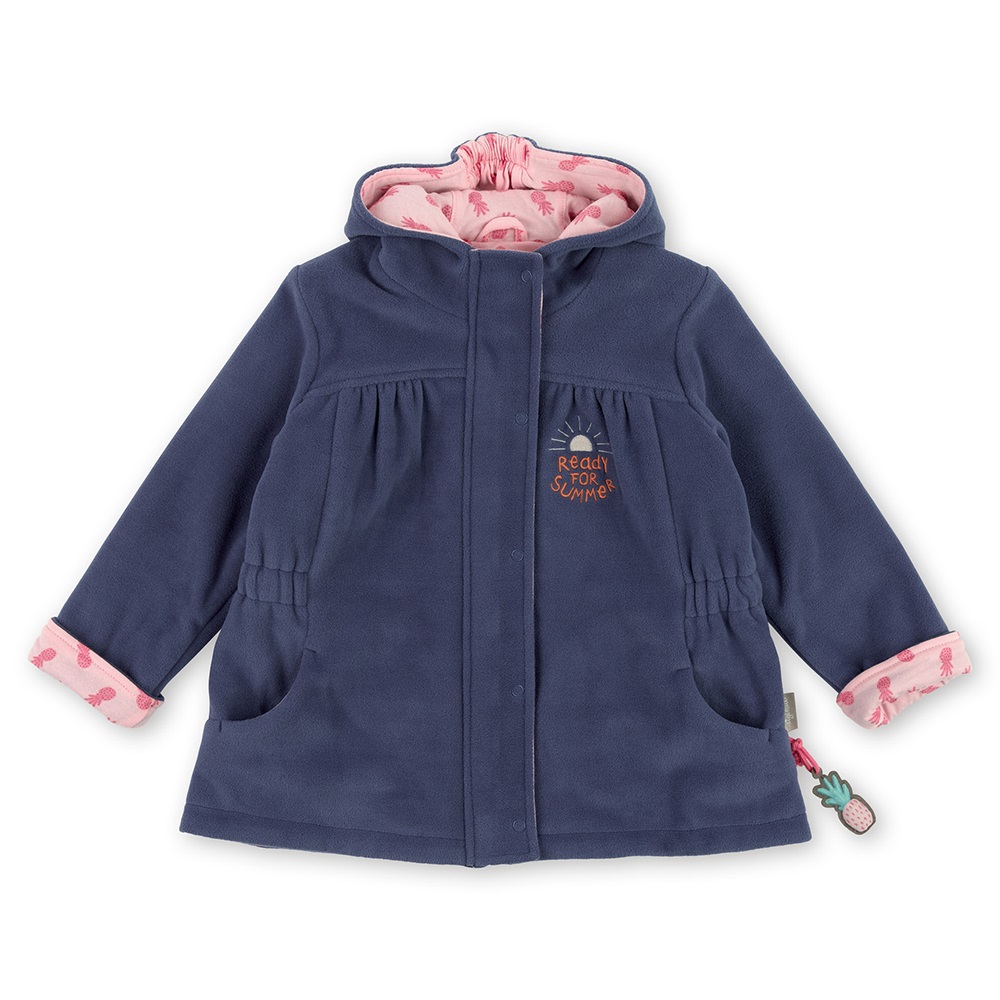 Sigikid Blue polar fleece jacket for girls, lined, hooded