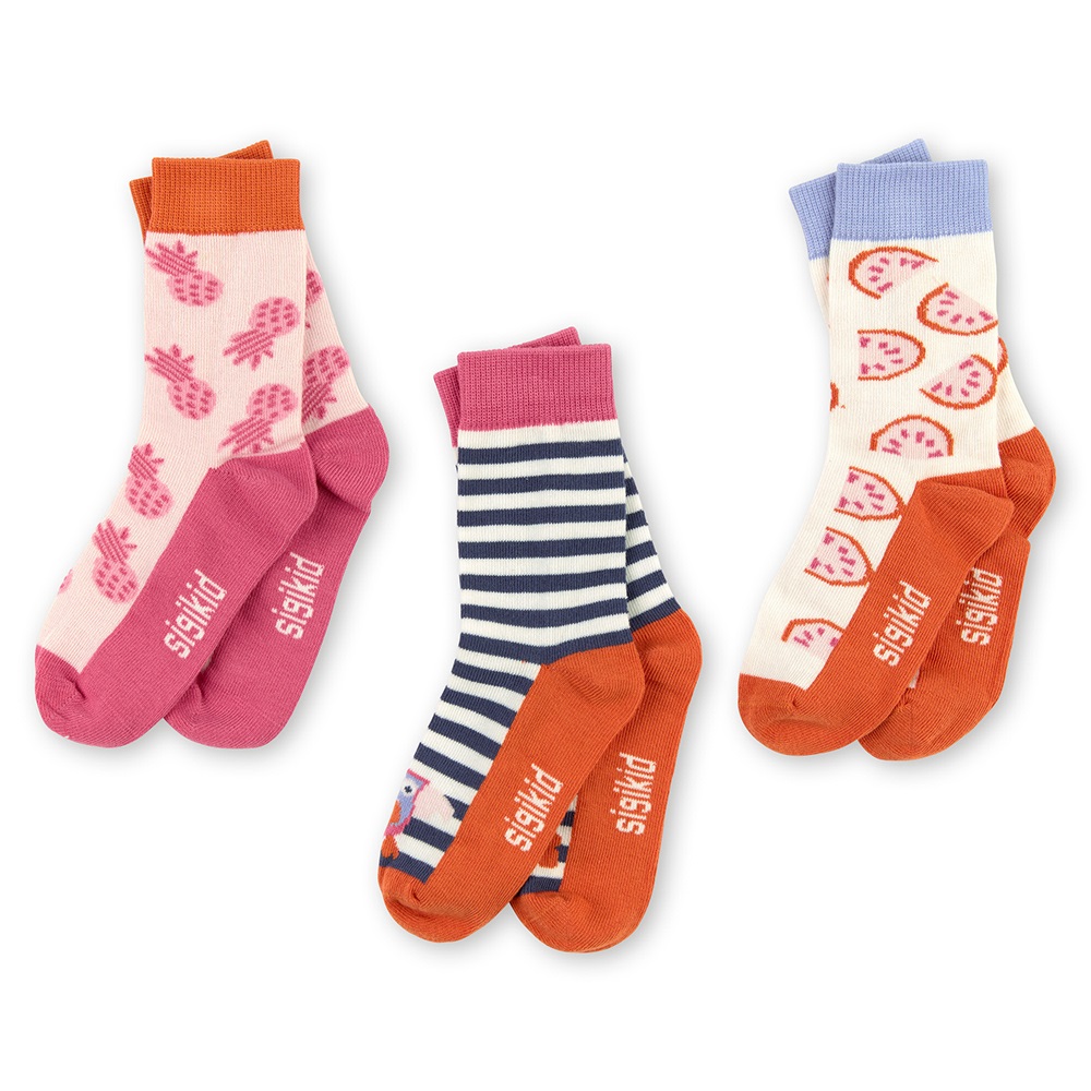Sigiκιd 3 pair set girls socks Miami Blue