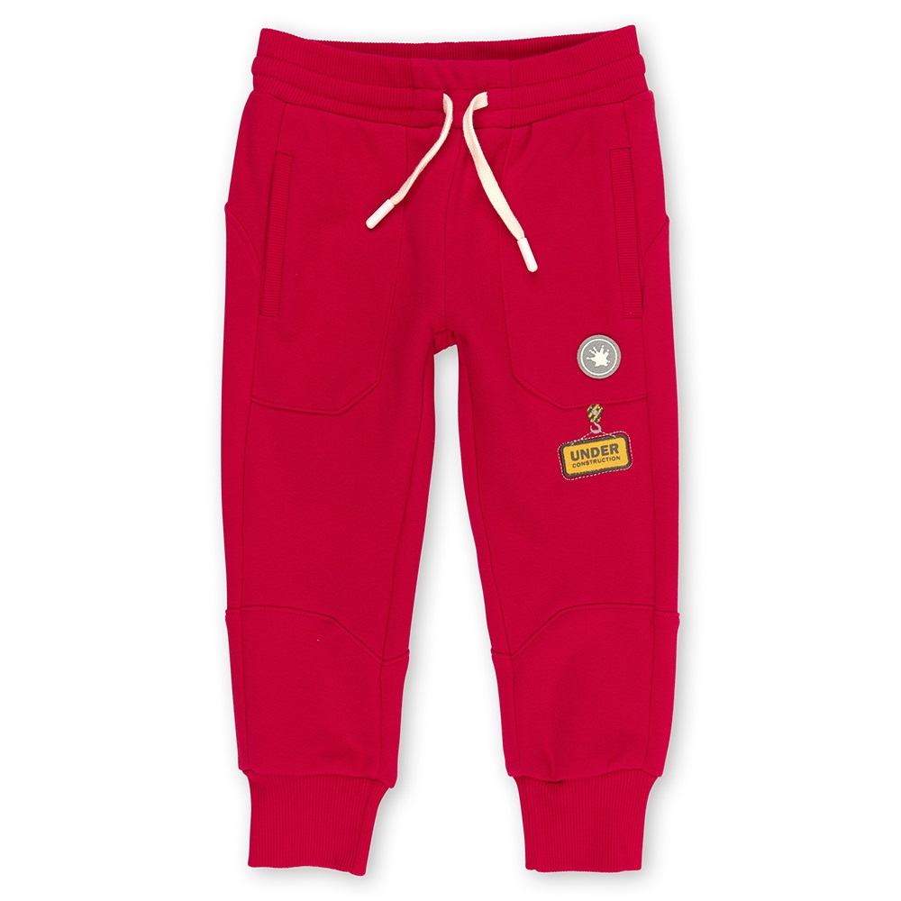 Sigikid snug boys sweat pants, red – Size: 116