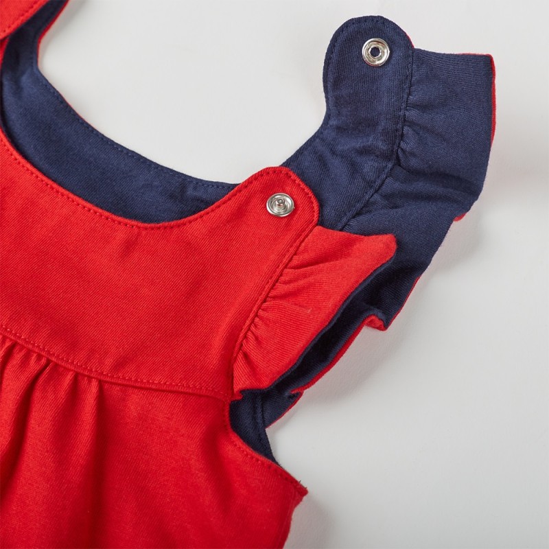 Size 092 Sigikid κοντομάνικο φόρεμα 2 όψεων με βολάν κόκκινο και μπλε Size 092 Sigikid κοντομάνικο φόρεμα 2 όψεων με βολάν κόκκινο και μπλε