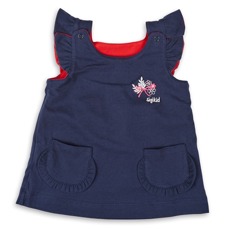 Size 098 Sigikid κοντομάνικο φόρεμα 2 όψεων με βολάν κόκκινο και μπλε Size 098 Sigikid κοντομάνικο φόρεμα 2 όψεων με βολάν κόκκινο και μπλε