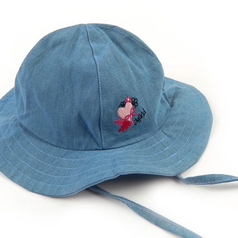 Size 040 Sigikid παιδικό καπέλο ηλίου Καρδιά denim