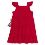 Size 116 Sigikid κοντομάνικο φόρεμα με βολάν κόκκινο