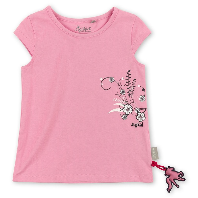 Sigikid Cap sleeve top for girls, pink - Size: 128