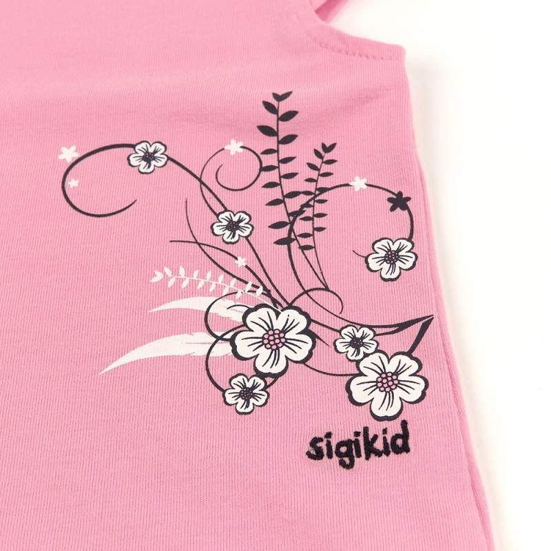 Sigikid Cap sleeve top for girls, pink - Size: 128