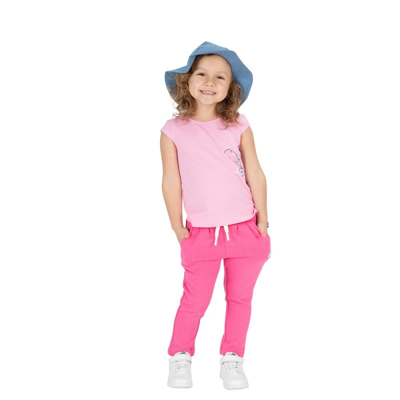 Sigikid Cap sleeve top for girls, pink - Size: 128