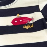 Size 080 Sigikid κοντομάνικο μπλουζάκι Υποβρύχιο μπλε ριγέ Size 080 Sigikid κοντομάνικο μπλουζάκι Υποβρύχιο μπλε ριγέ