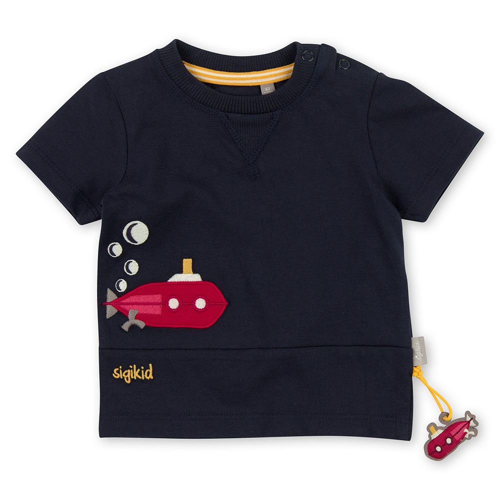 Sigikid Little boys T-shirt submarine, navy