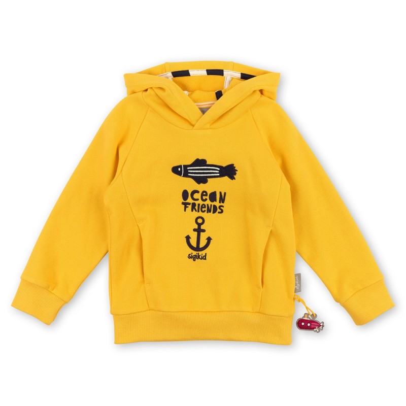 Size 122 Sigikid φούτερ με κουκούλα Ocean Friends κίτρινο