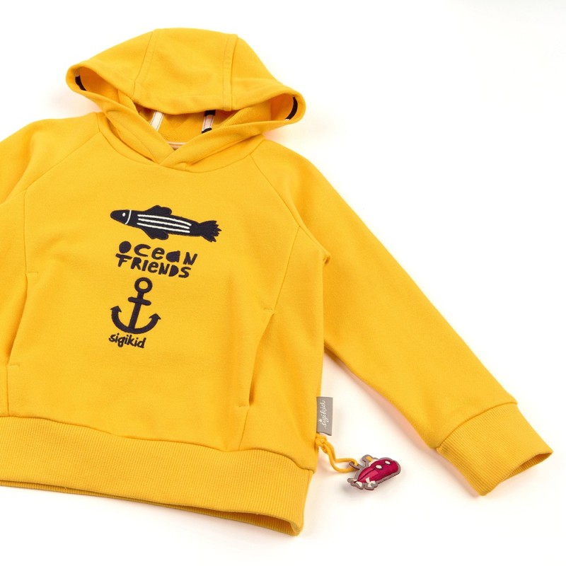 Sigikid Boys Pullover Sweatshirt Yellow - Size: 122 Sigikid Boys Pullover Sweatshirt Yellow - Size: 122