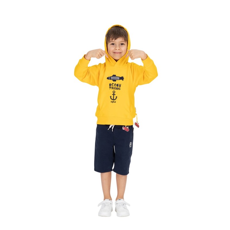 Sigikid Boys Pullover Sweatshirt Yellow - Size: 122 Sigikid Boys Pullover Sweatshirt Yellow - Size: 122