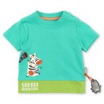 Size 068 Sigikid κοντομάνικο μπλουζάκι Safari Adventure με ζέβρα τιρκουάζ