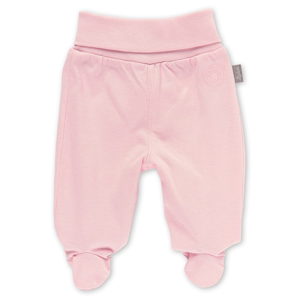 Soft baby girl footie pants, pink Size 068