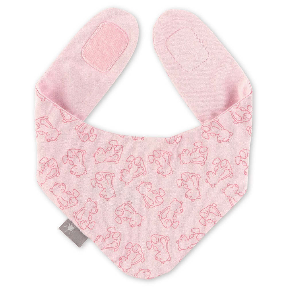 Sigikid Pink baby girl bandana bib polar bear, reversible Size I