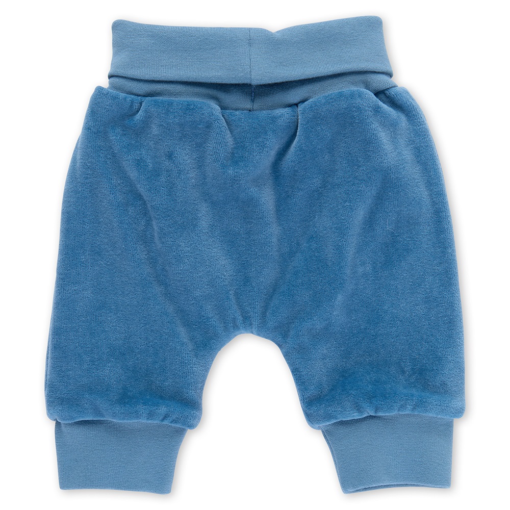 Sigikid Baby velours pants, lined, blue Size 062