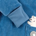 Size 068 Sigikid Φόρμα εξόδου βελουτέ με κουκούλα και αναδιπλούμενα γάντια/μανσέτες μπλε