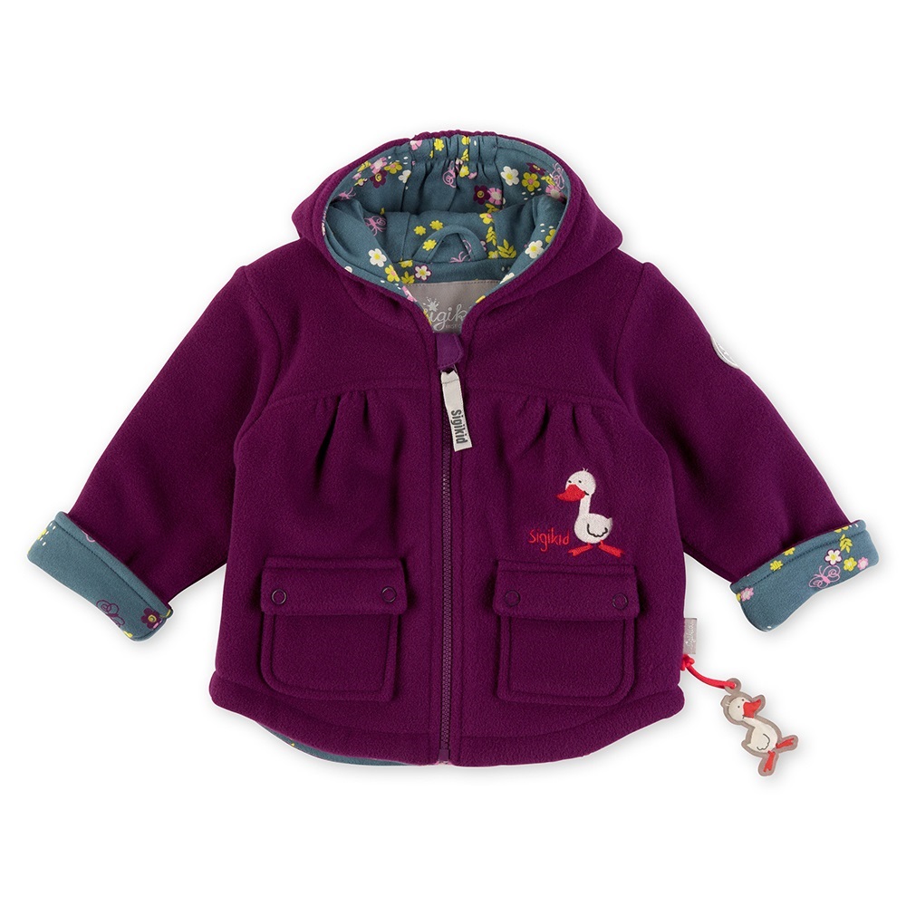 Sigikid Baby & toddler fleece jacket duckling, hooded, lined