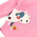 Size 092 Sigikid Μακρυμάνικο μπλουζάκι με κέντημα Αγελάδα ροζ