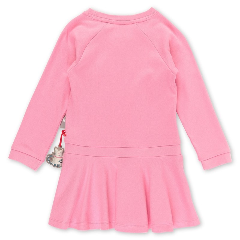 Size 128 Sigikid Μακρυμάνικο φόρεμα με εφέ φούστας Γατούλα ροζ