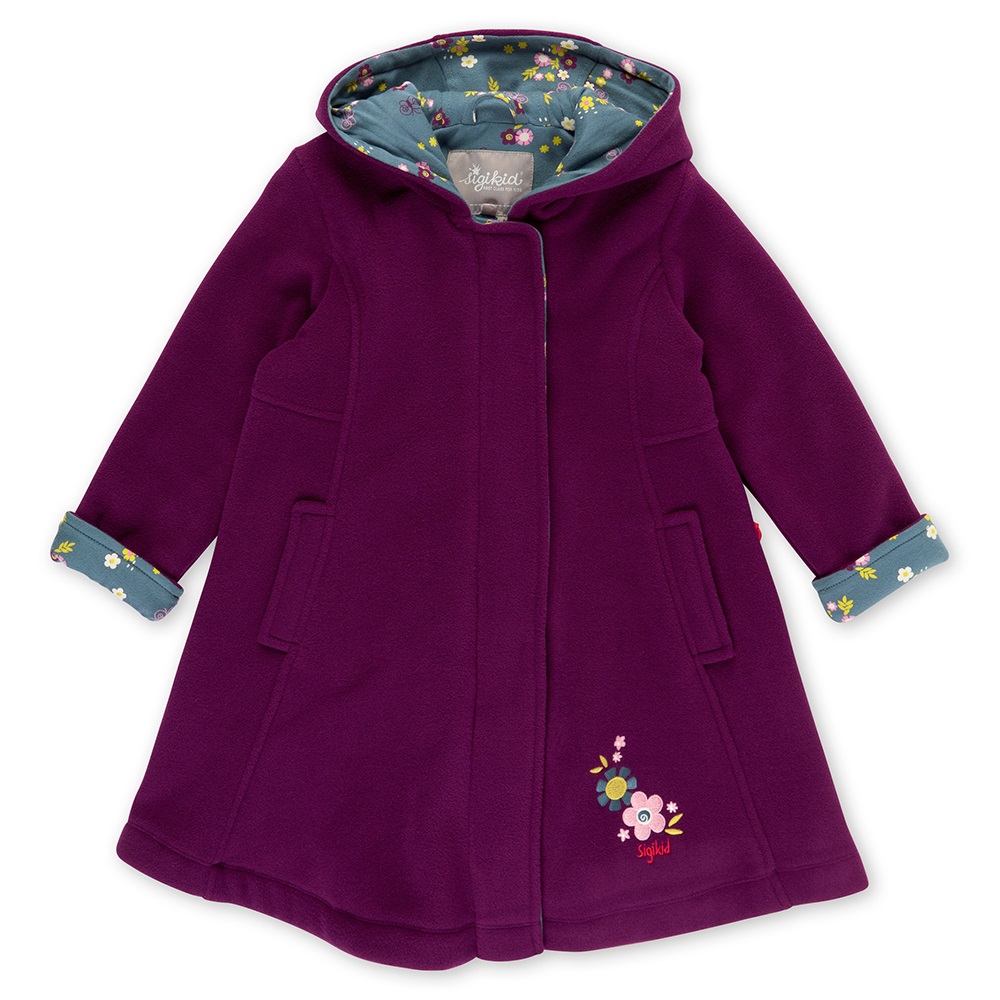 Sigikid Girls polar fleece dress coat, hooded, lined