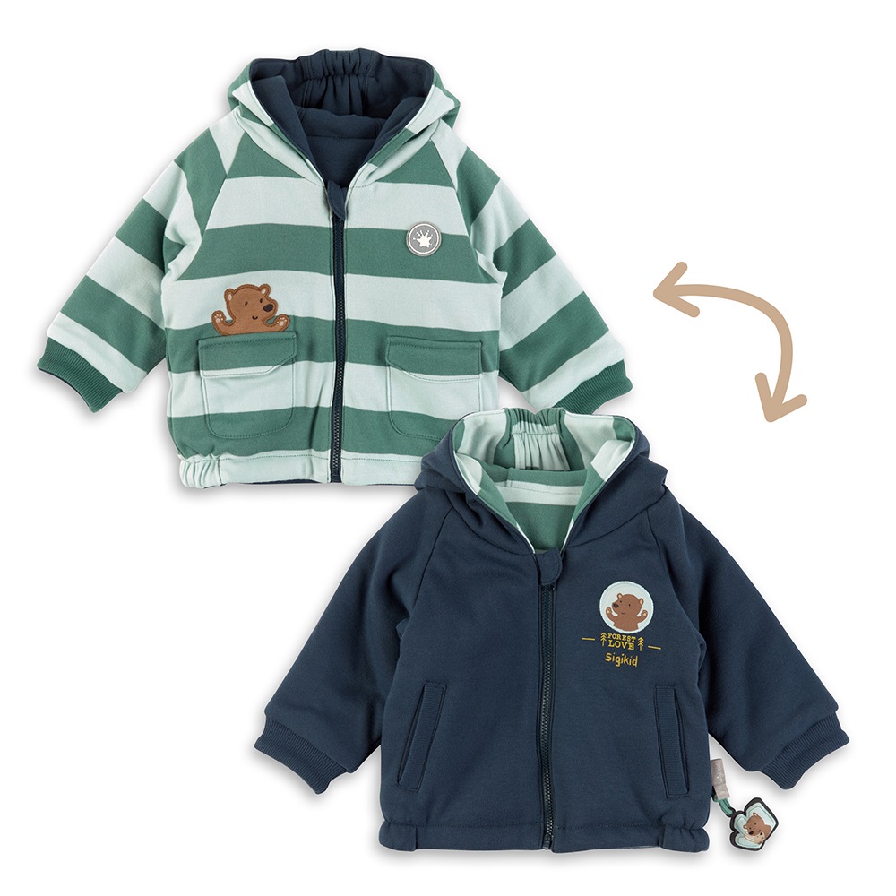 Sigikid Reversible hooded baby jacket bear