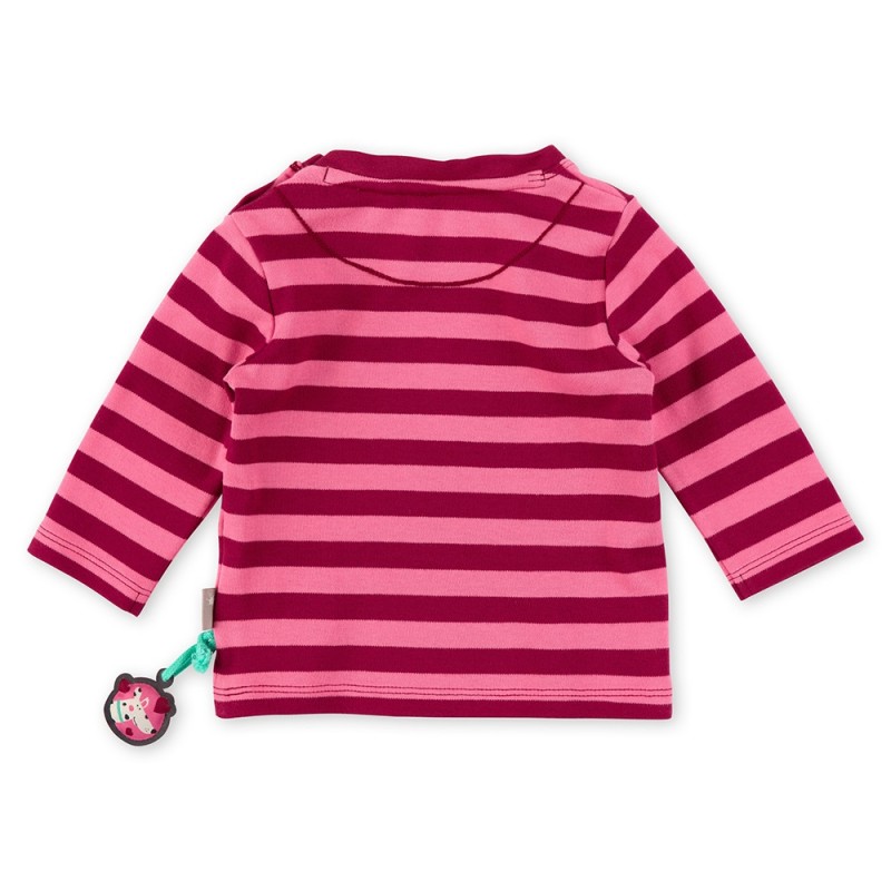 Size 080 Sigikid Μακρυμάνικο μπλουζάκι με κέντημα μπορντό ροζ