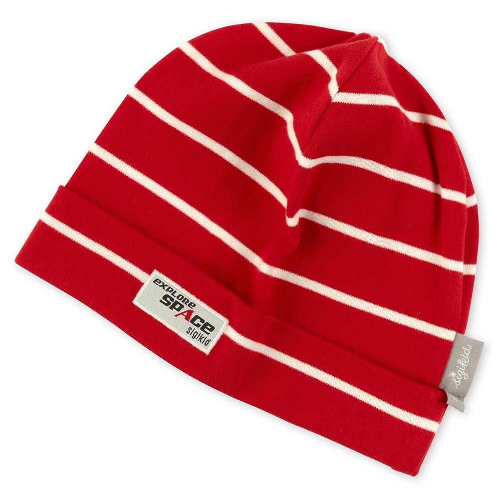 Sigikid Red/white striped boys' beanie 