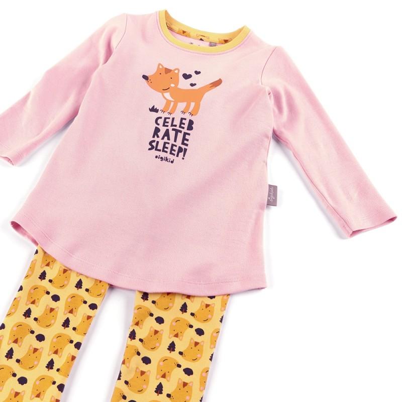 Size 098 Sigikid Μακρυμάνικες πιτζάμες Celebrate sleep σετ ροζ/κίτρινο