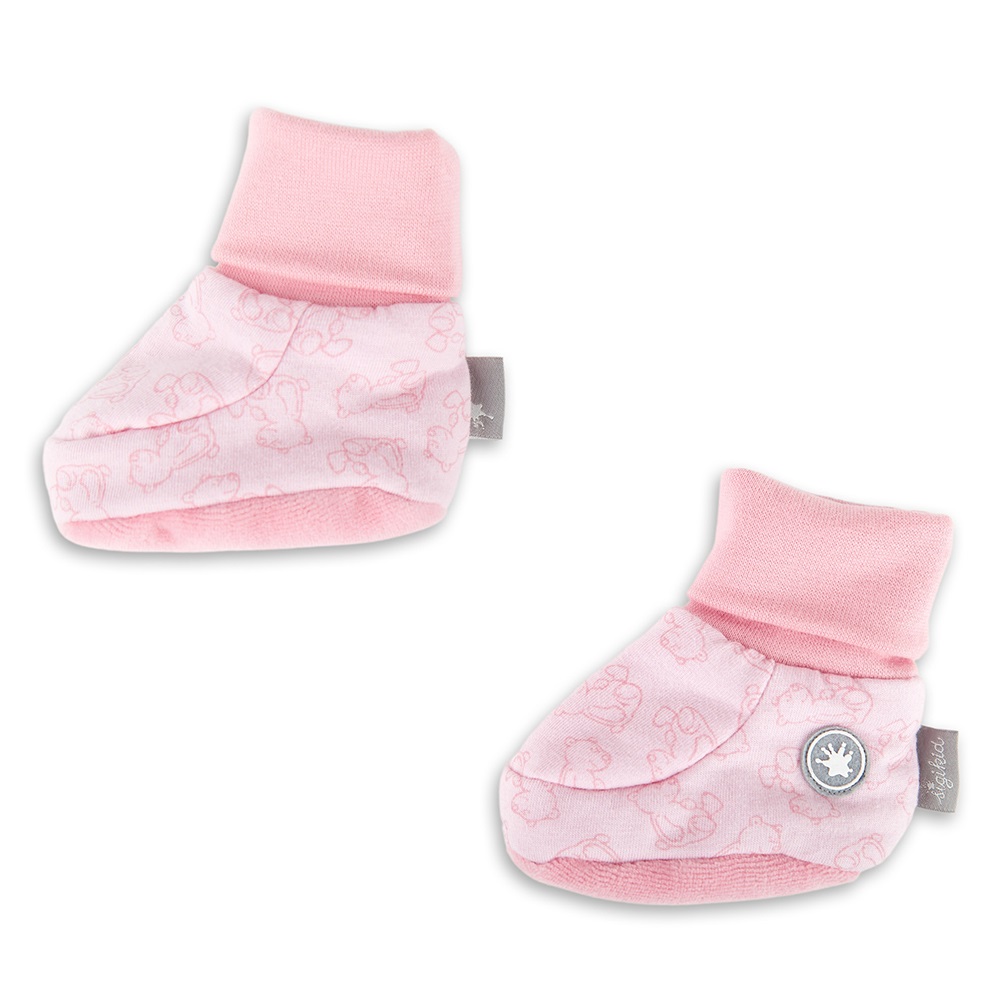Sigikid Baby girl booties, pink printed, lined Size I