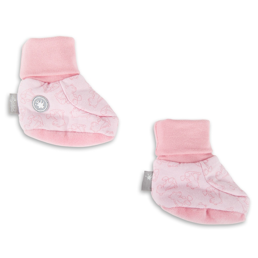 Sigikid Baby girl booties, pink printed, lined Size I