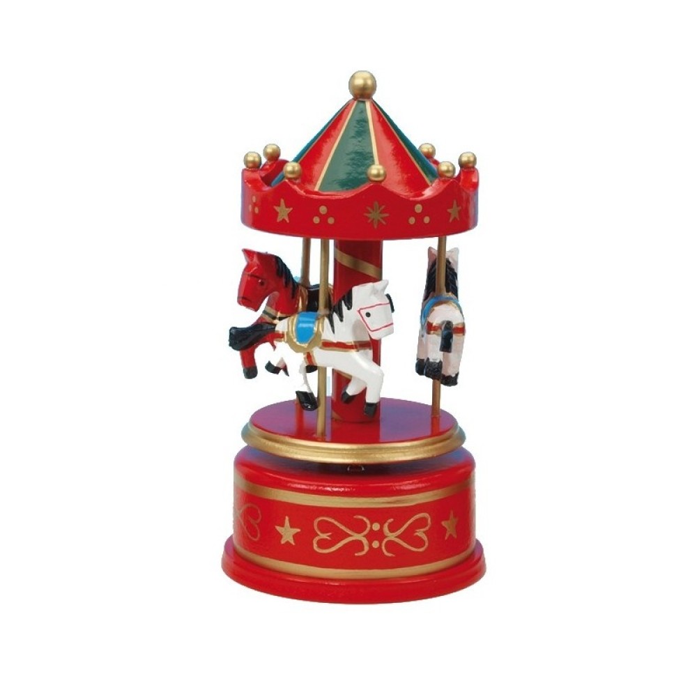 Wooden carousel red/green, 170 mm