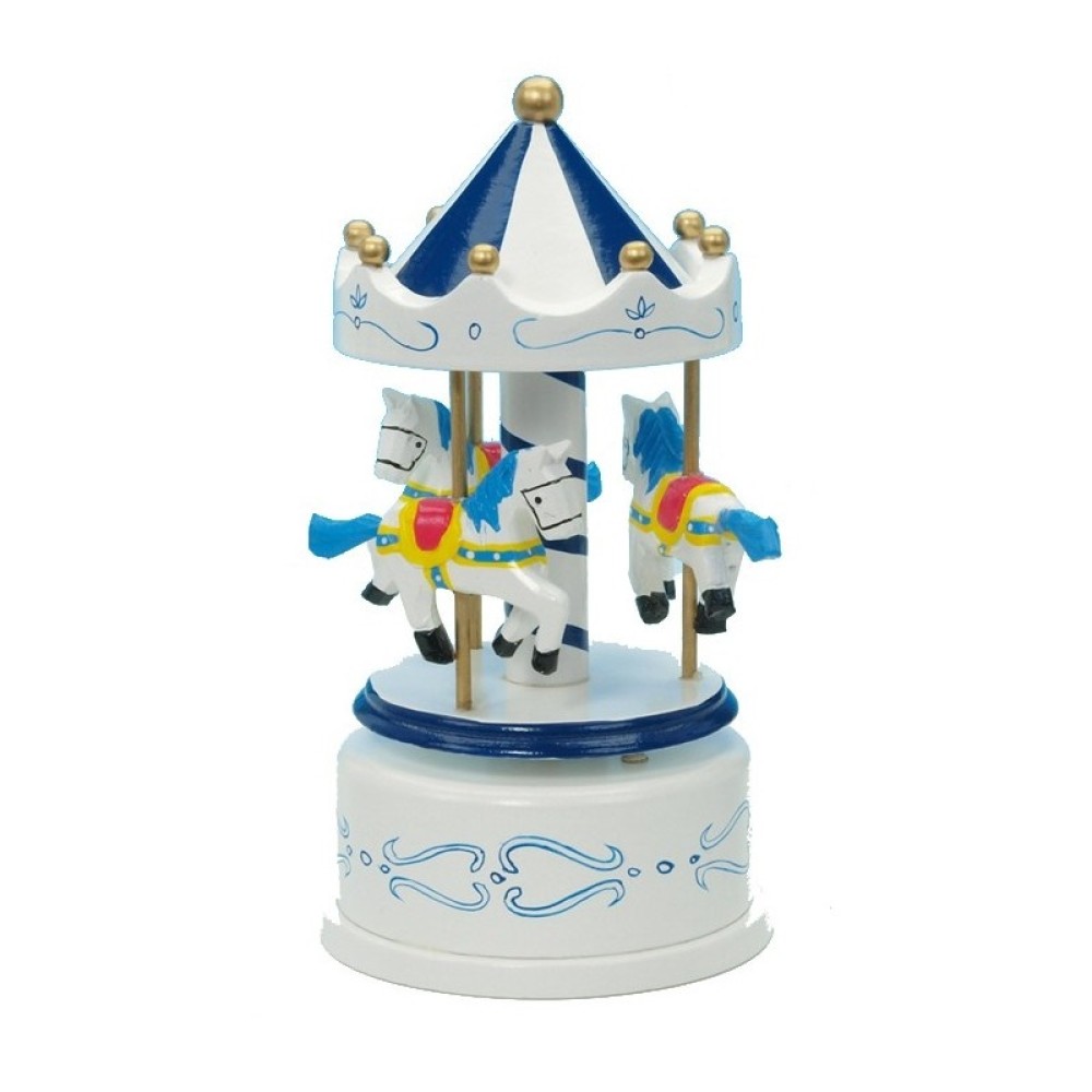 Wooden carousel blue/white, 170 mm