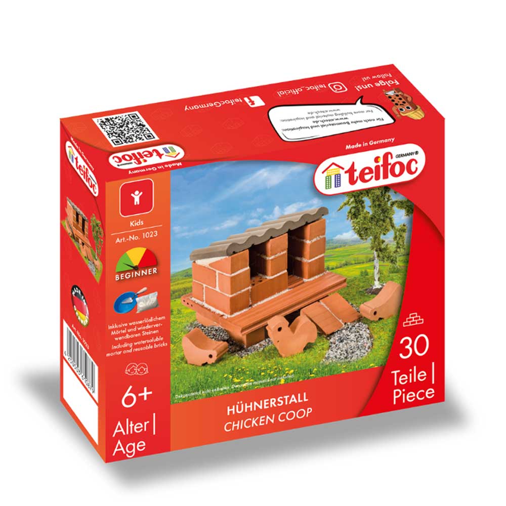 Teifoc Chicken coop - stone building set (30 parts)
