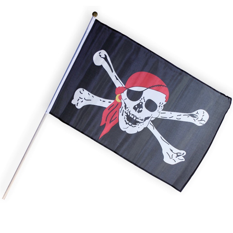 Σημαία Πειρατής Μπαντανα με κοντάρι 30x45.