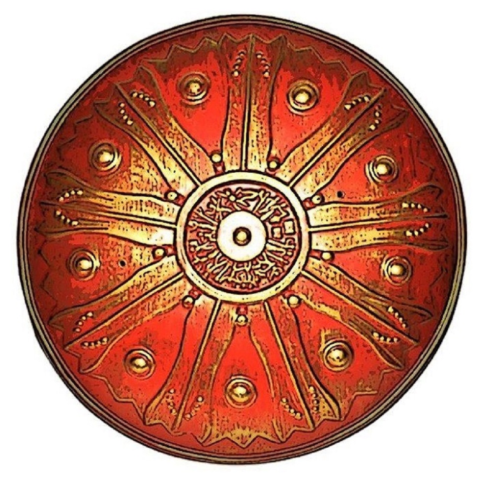 Hoplite shield 40 cm high, with double handles