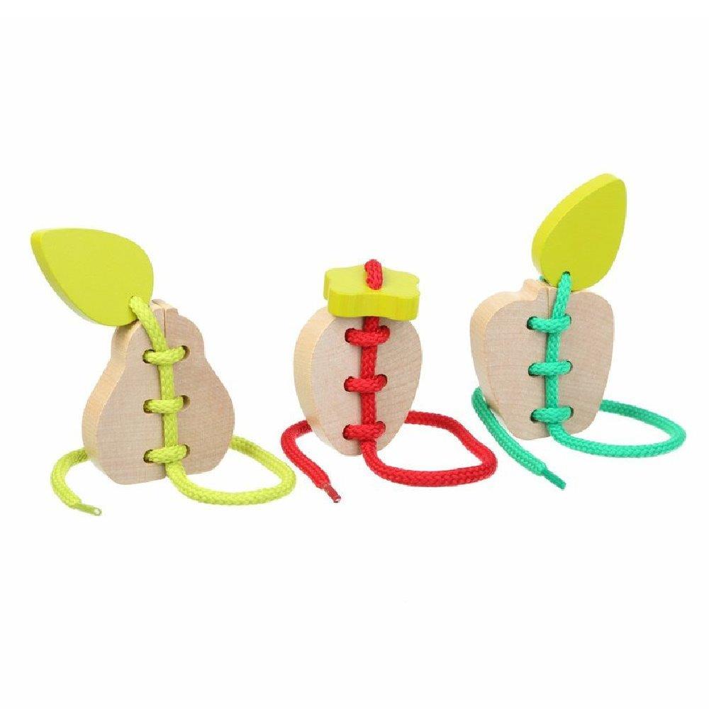 Cubika Wooden lacing toy set Fruits