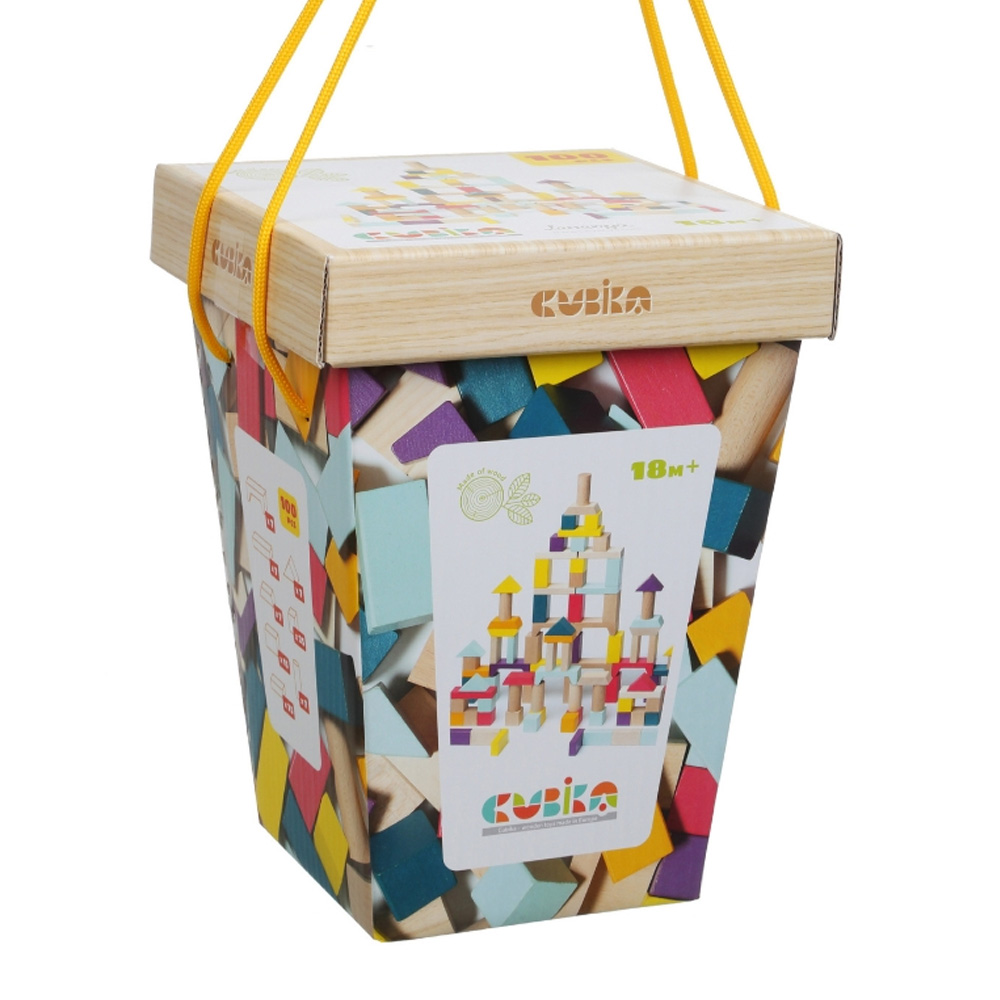 Cubika Wooden blocks construction kit «Cubika 2» 50pcs