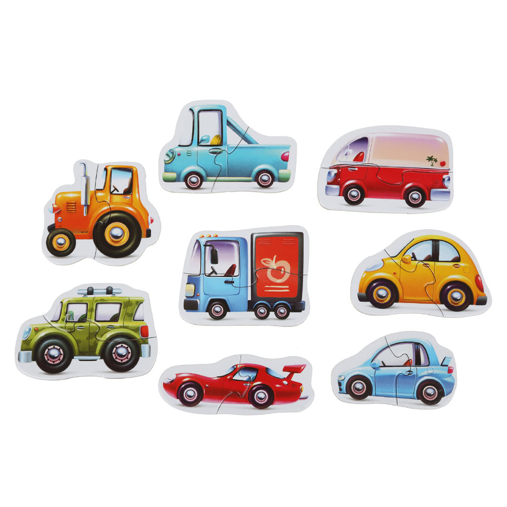 Cubika Puzzles 8 in 1 'Transport' 16pcs