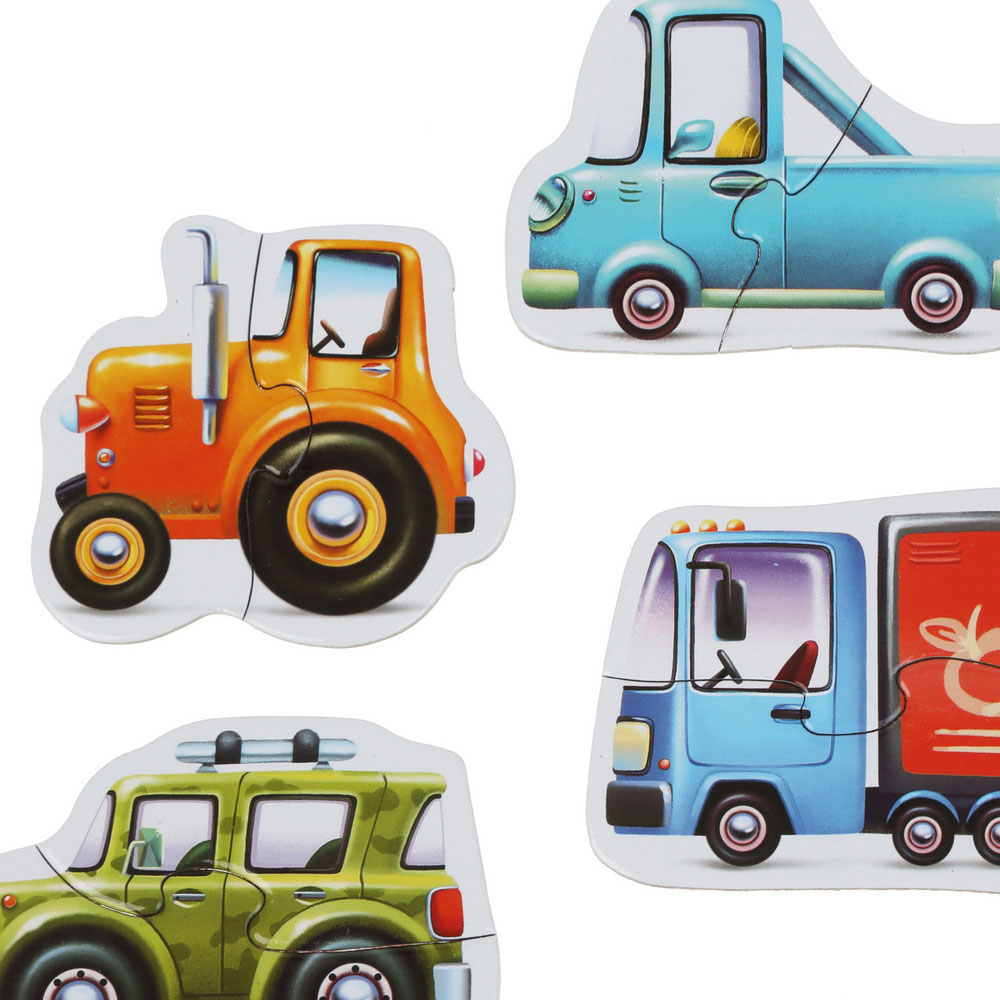 Cubika Puzzles 8 in 1 'Transport' 16pcs
