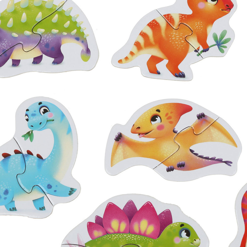 Cubika Puzzles 8 in 1 Happy dinosaurs 16pcs