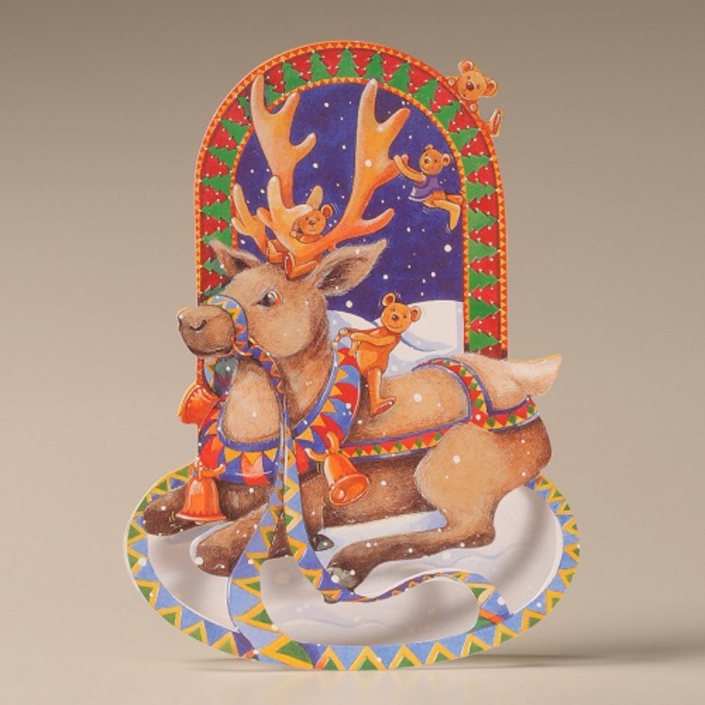 Mamelok Christmas Rocker Card Reindeer