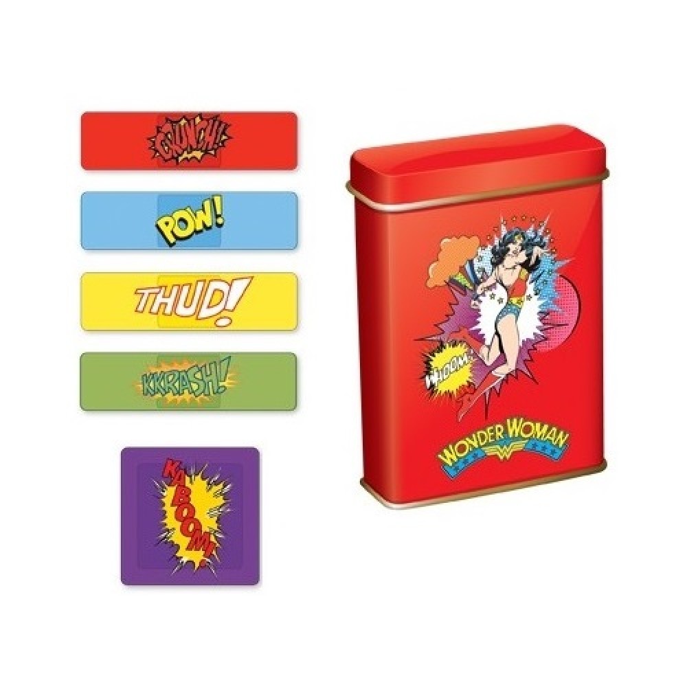 Plasters in a Tin - Wonder Woman (Logo and Pow!)