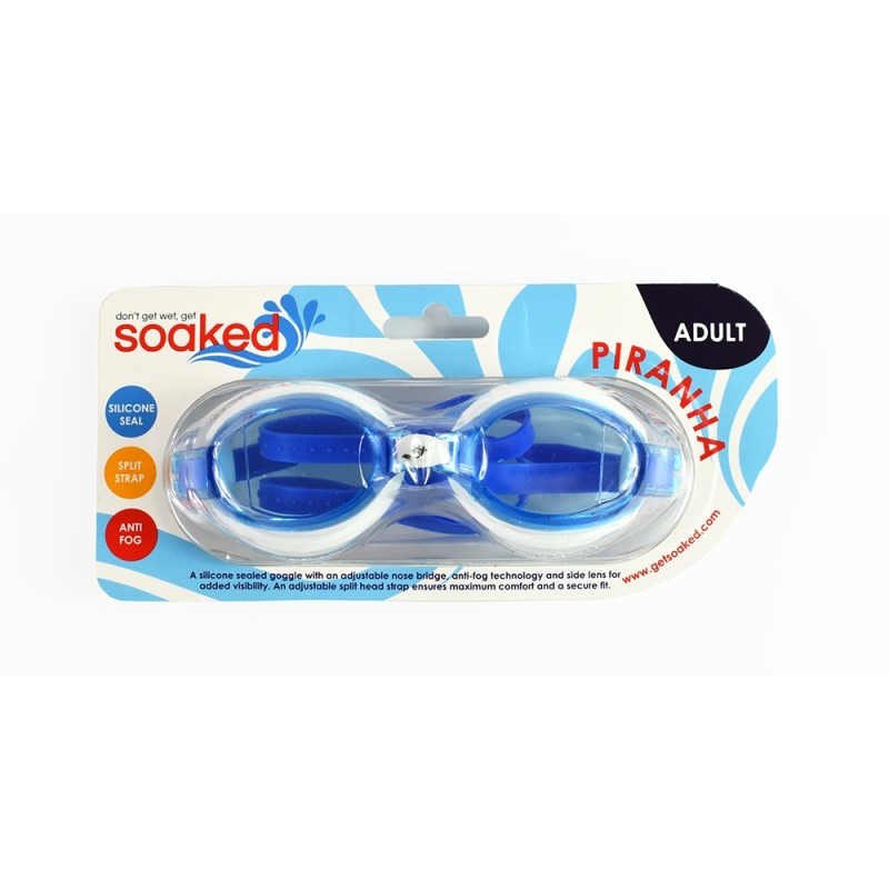 Splash Γυαλιά κολύμβησης ενηλίκων Soaked Piranha μπλε