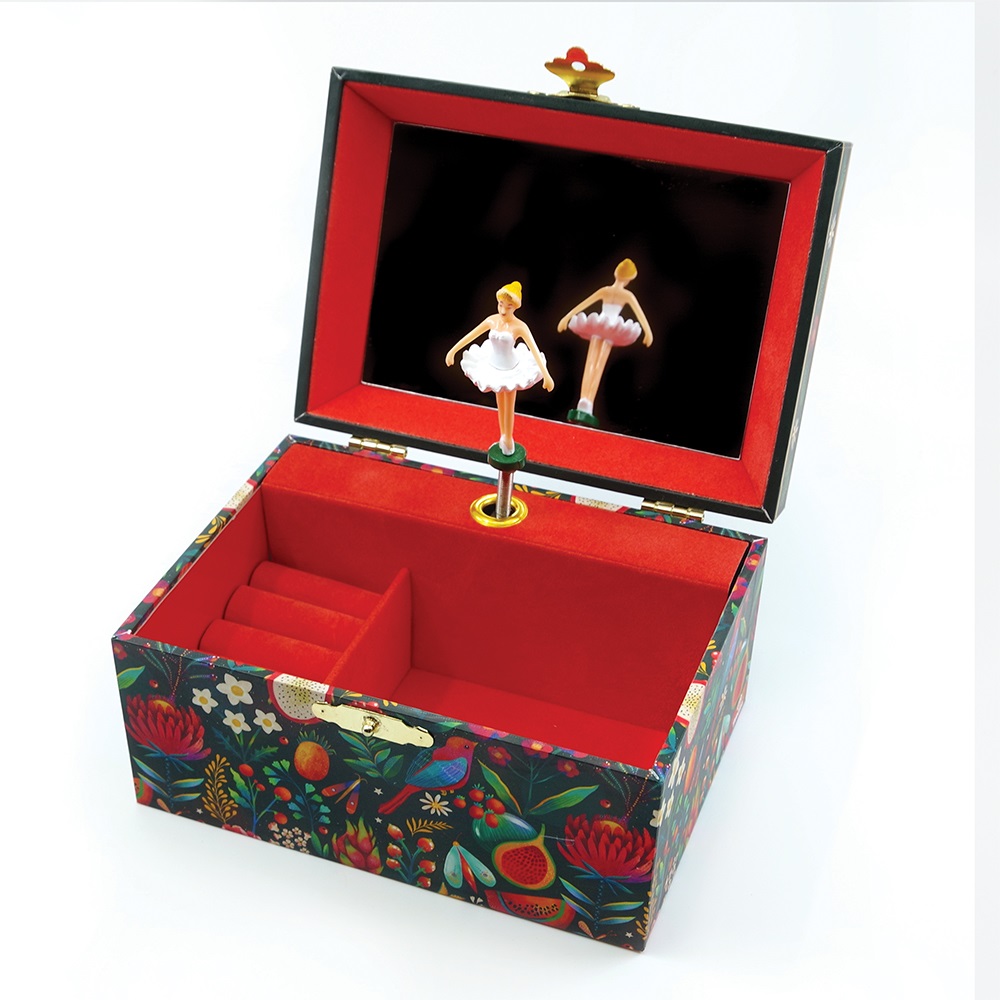 Svoora Musical Jewelry Box ‘Seasons’ with Ring Holder & Wide Mirror ‘Spring’