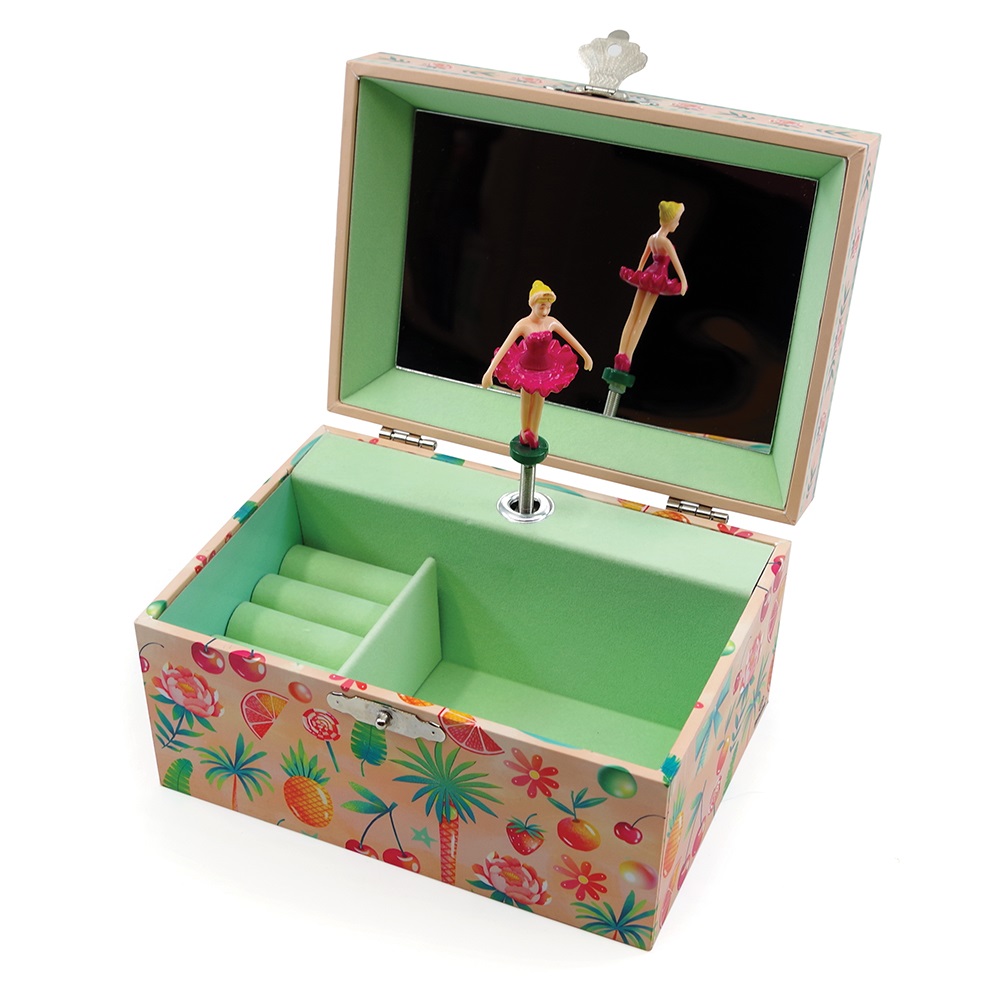 Svoora Musical Jewelry Box ‘Seasons’ with Ring Holder & Wide Mirror ‘Summer’