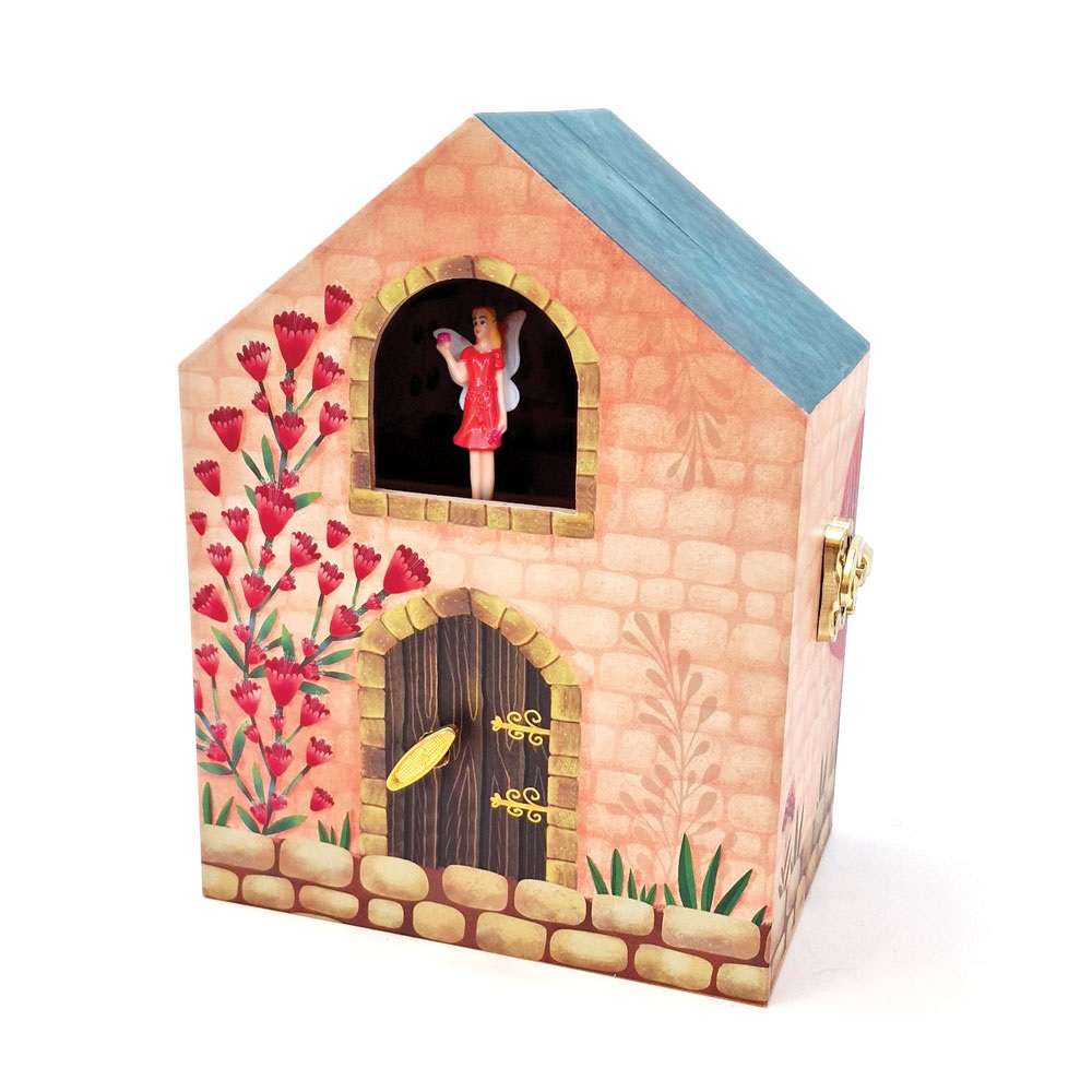 Svoora Musical Jewelry Box ‘Fairy House’ with Ring Holder & Wide Mirror ‘Ellie’